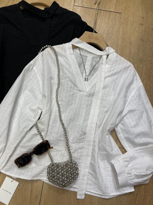 MATINEE Cotton V-Neck Long Sleeves Tops